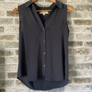 Loft Charcoal Grey Blouse